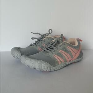 Oranginer Women's Minimalist Barefoot Sneakers Shoes ZD1 Gray Pink US 6.5 EU 37